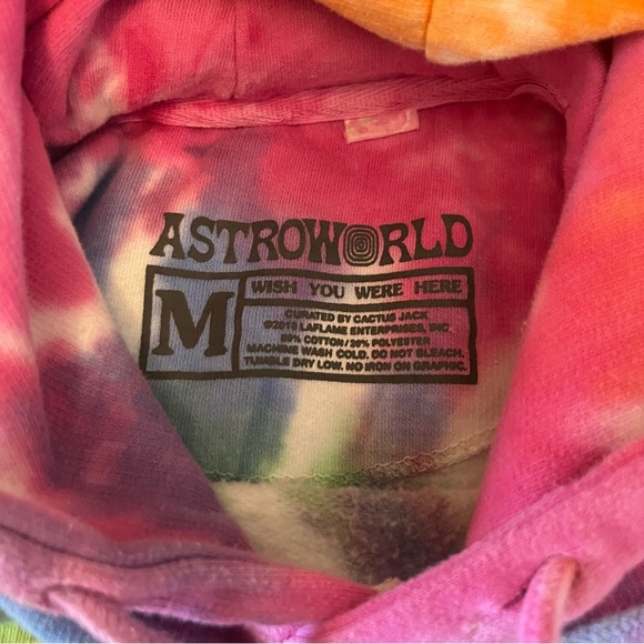 Tie-Dye Hoodie with Bear Patch - Picture 6 of 8